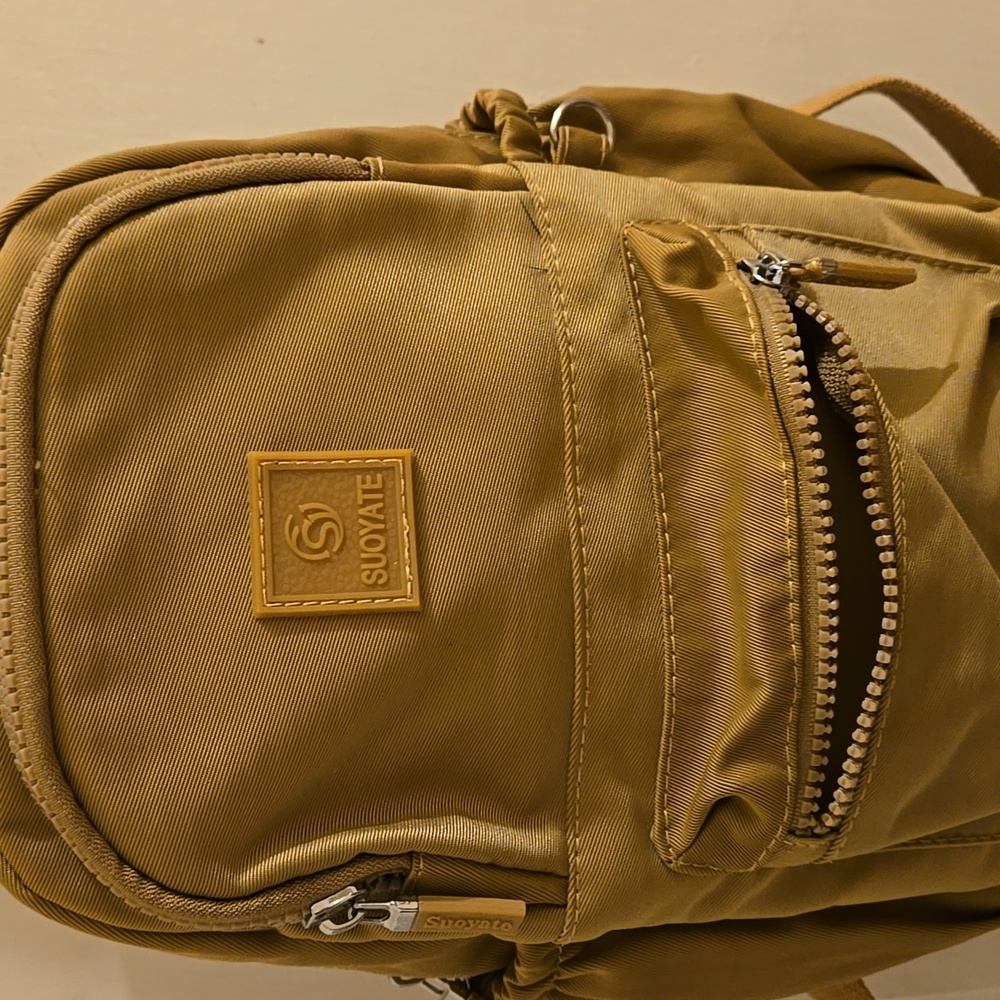 Suoyate Nylon Tan Mini Backpack - image 3